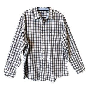 Izod Men’s Long Sleeve Plaid Button Down Shirt Size XXL